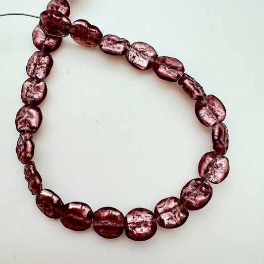 Baroque Flat 10mm Dark Amethyst - YAYIN