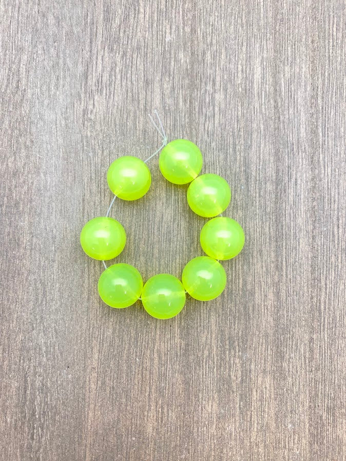 Round 16mm Yellow neon