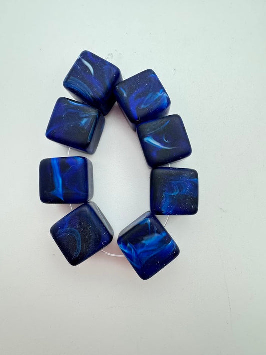 Cube 14mm Midnight Marble Matte