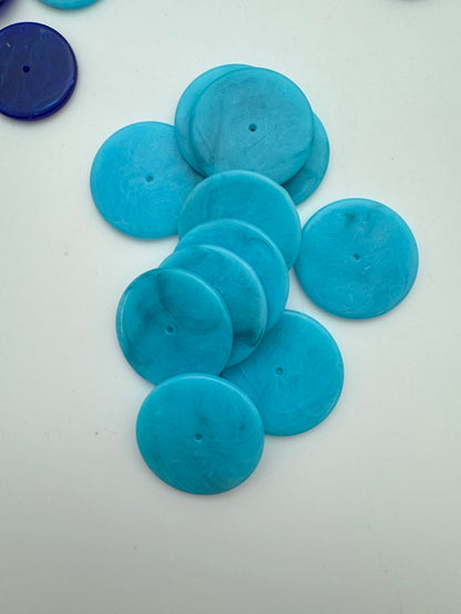 Rondelle 28mm Turquoise/Blue Marble