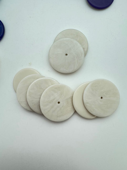 Rondelle 28mm Bone Marble