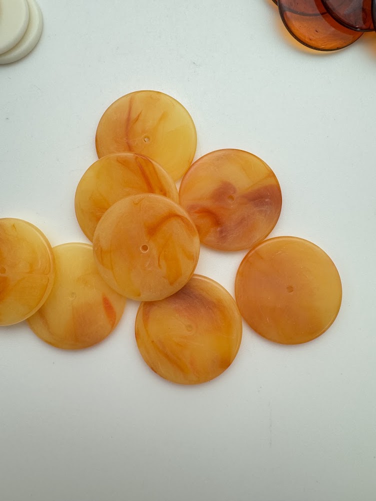 Rondelle 28mm Tangerine Marble