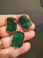 Vintage Connectors 25x18mm Emerald