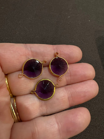 Vintage Connectors 12mm Amethyst