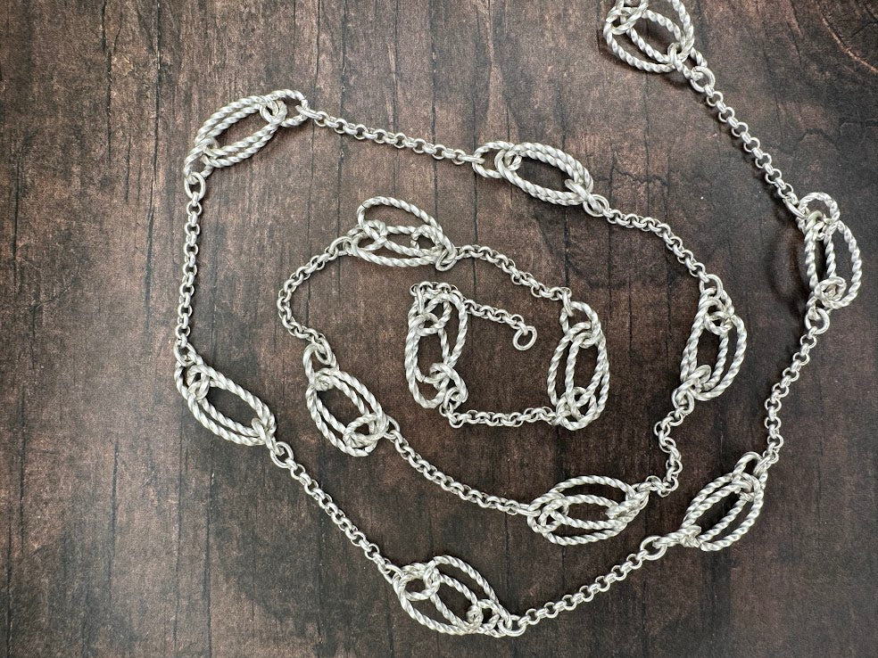 10mm Victorian Chain Silver Matte