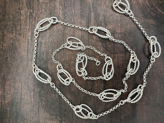 10mm Victorian Chain Silver Matte