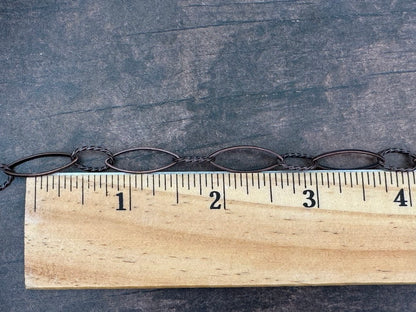 8mm Antiqued Copper Long and Short Chain