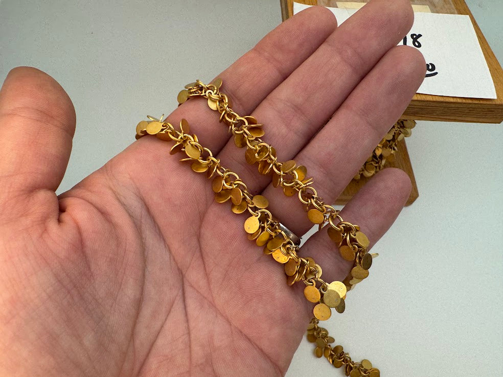 Gold Dangling Coin Chain