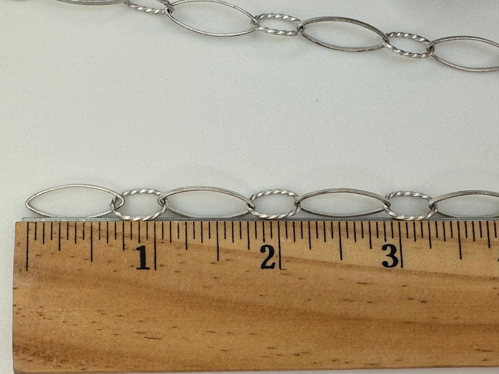 8mm Silver Matte Long and Short Chain