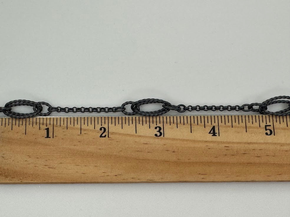 10mm Victorian Chain Oxidized Silver