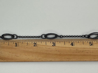 10mm Victorian Chain Oxidized Silver