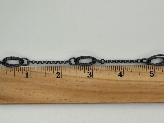 10mm Victorian Chain Oxidized Silver