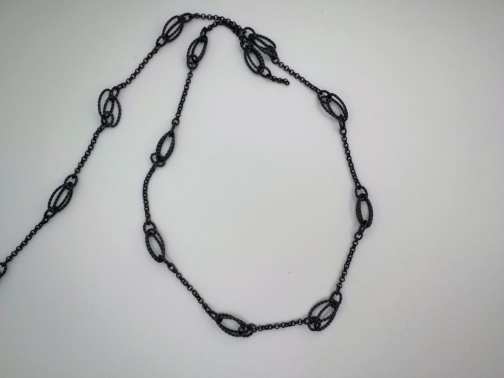 10mm Victorian Chain Oxidized Silver