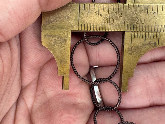 18mm Antique Copper Twist Circle Chain