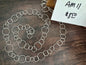 18mm Silver Matte Twisted Circle Chain