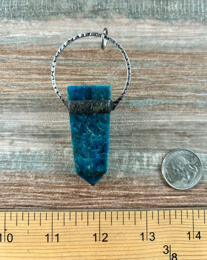 Apatite Stone with Vintage Glass Cabachons ~ One of a Kind!