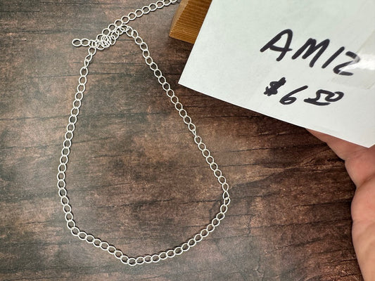 4mm Matte Silver Curb Chain