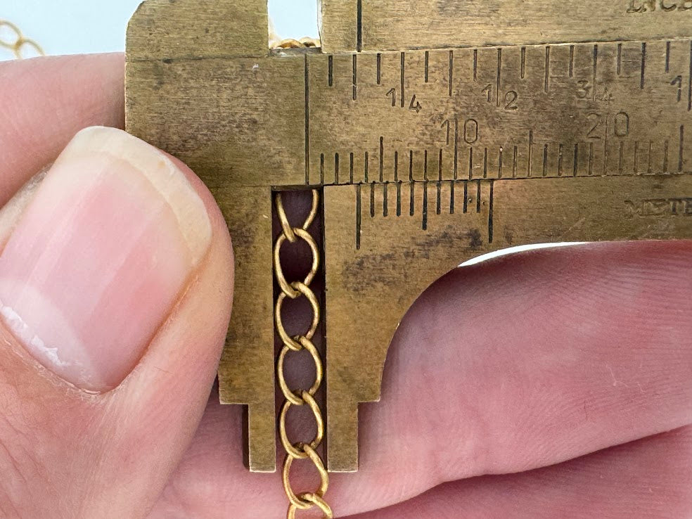 4mm 22k Gold Matte Plated Curb Chain