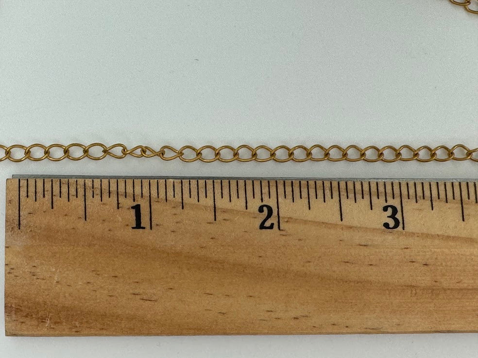 4mm 22k Gold Matte Plated Curb Chain