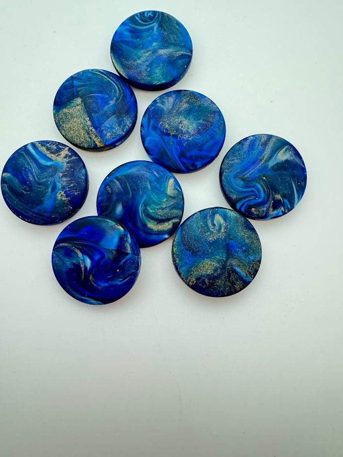 Lentil 30mm Starry Night Marble Matte