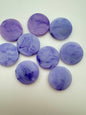 Lentil 30mm Purple Tie-die Marble Matte