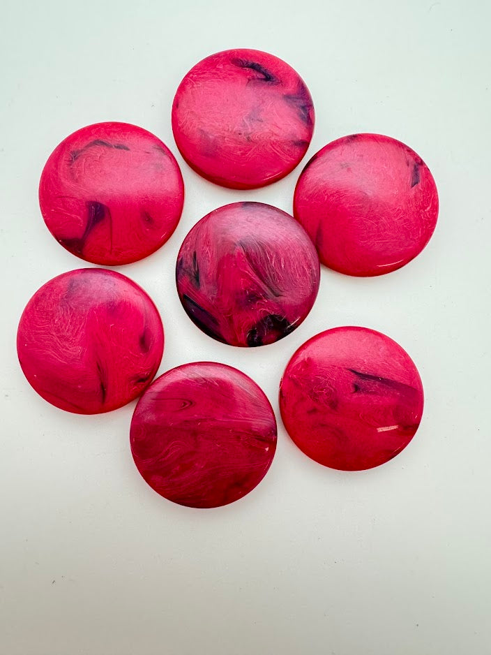 Lentil 30mm Magenta/Jet Marble
