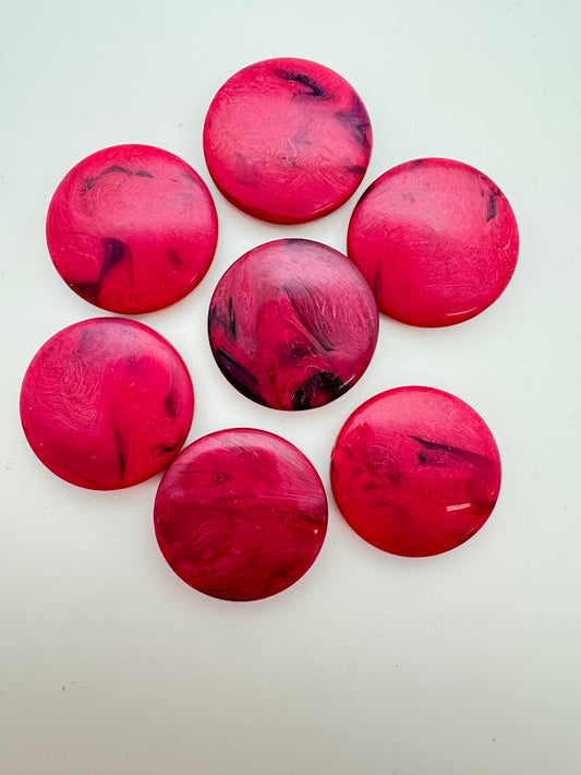 Lentil 30mm Magenta/Jet Marble