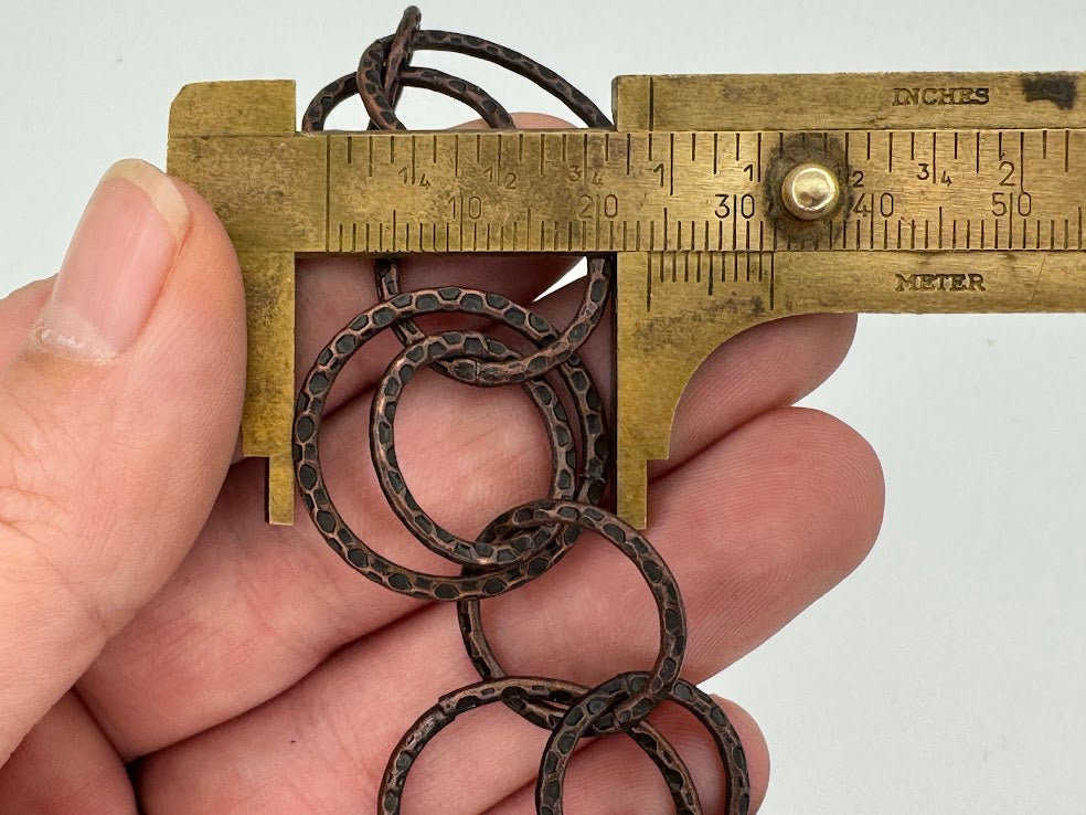 24mm Antique Copper Multi Circle Chain