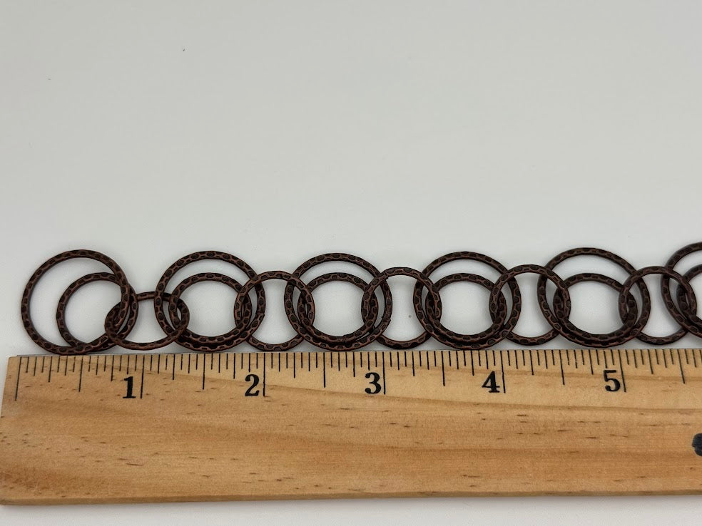 24mm Antique Copper Multi Circle Chain
