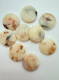 Lentil 30mm Ivory Marble
