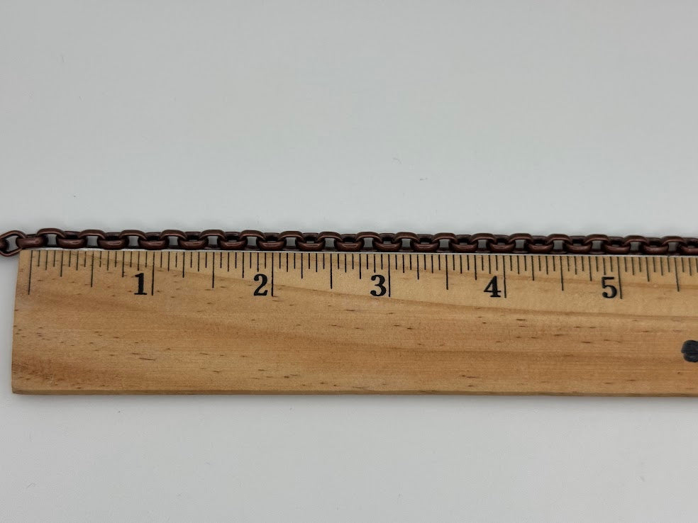 5mm Antique Copper Rolo Chain