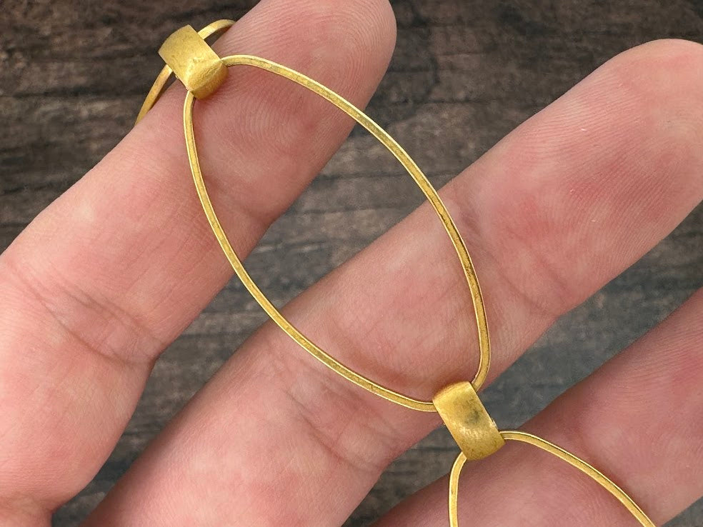 20mm Gold Matte Link & Connector Chain