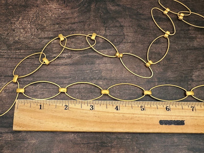 20mm Gold Matte Link & Connector Chain