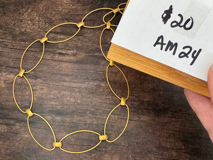 20mm Gold Matte Link & Connector Chain