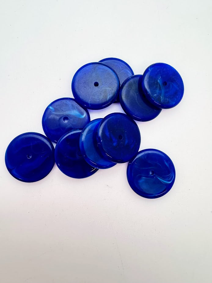 Rondelle 20mm Cobalt Marble