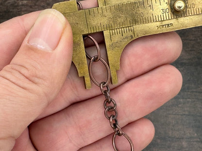 8mm Antique Copper Long and Short Chain