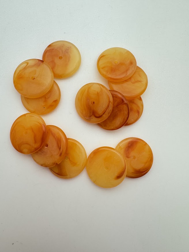 Rondelle 20mm Tangerine Marble