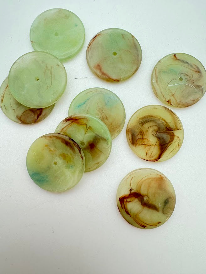 Rondelle 24mm Sage Marble