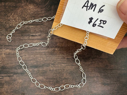 8mm Silver Matte Long and Short Chain