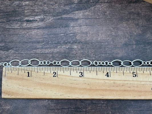 8mm Silver Matte Long and Short Chain