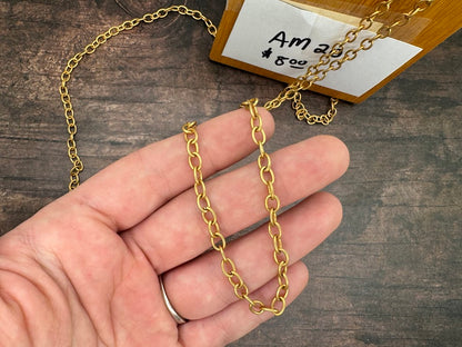 4mm Gold Matte Cable Chain