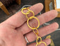 22mm Gold Matte Circle Chain