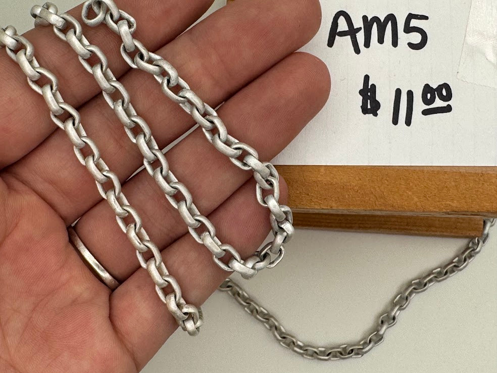 5mm Silver Matte Chain