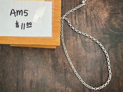 5mm Silver Matte Chain