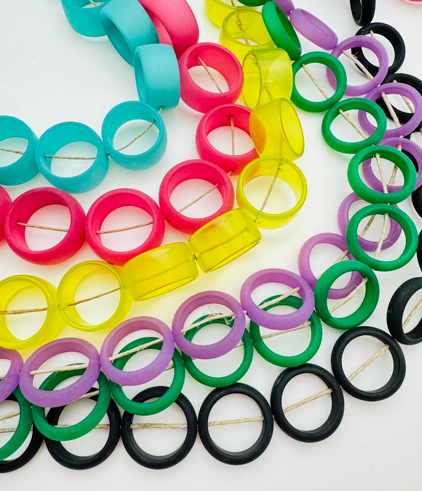 Ring Bead 22x12mm Iris Matte