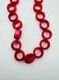 Ring Bead 22x12mm Fuchsia Matte