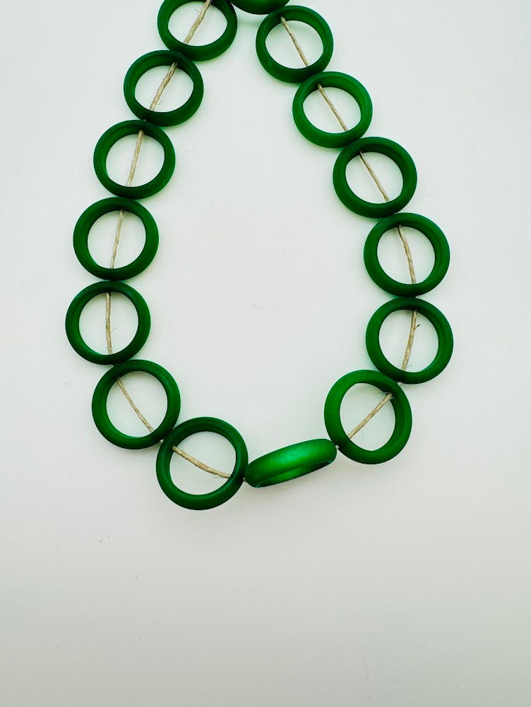 Ring Bead 22x5mm Emerald Velvet