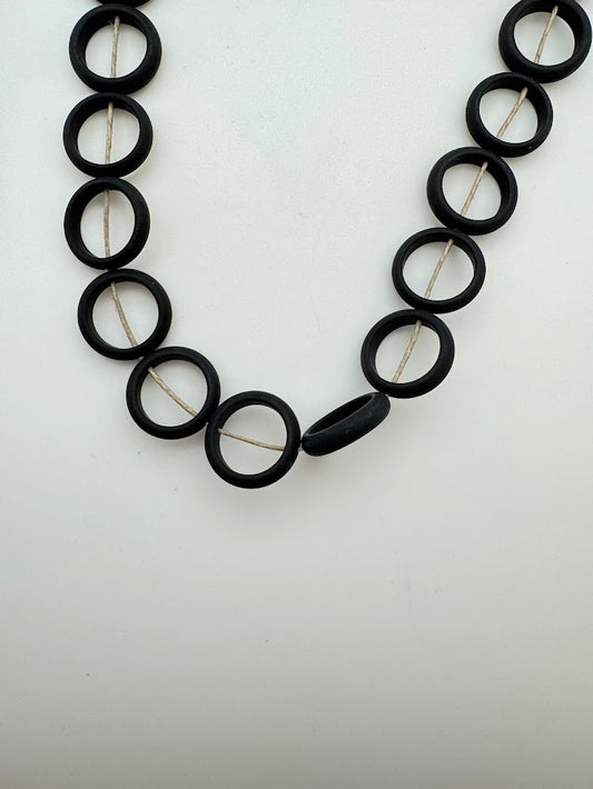 Ring Bead 22x5mm Jet Matte