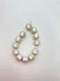 Round moon glow Matte 10mm Crema