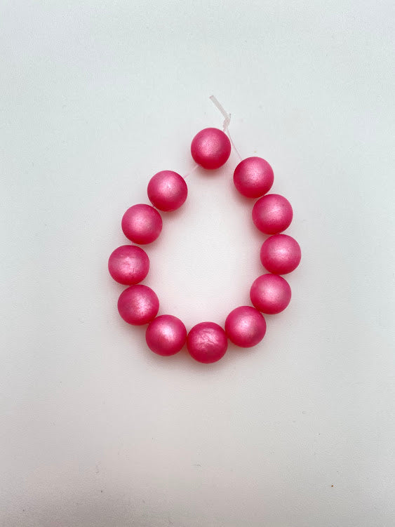Round moon glow matte 10mm Pink Rose